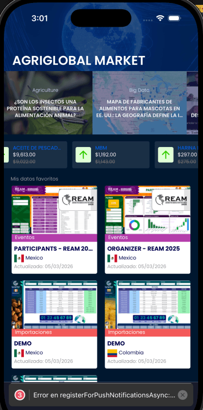 AgriGlobal Market Native App screenshot 1