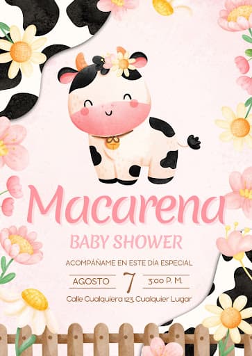 Baby Shower Macarena - Digital Invitation